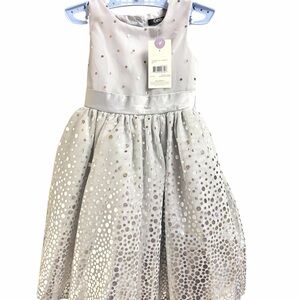 Girls George Silver Dress with Polka Dots Girly Dress Up